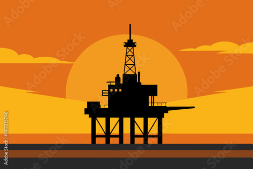 oil-industry-drilling-machine-silhouette