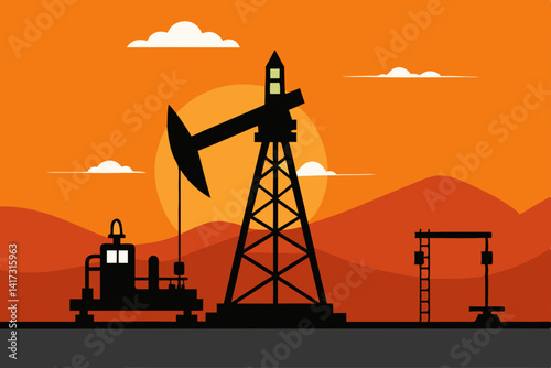 oil-industry-drilling-machine-silhouette