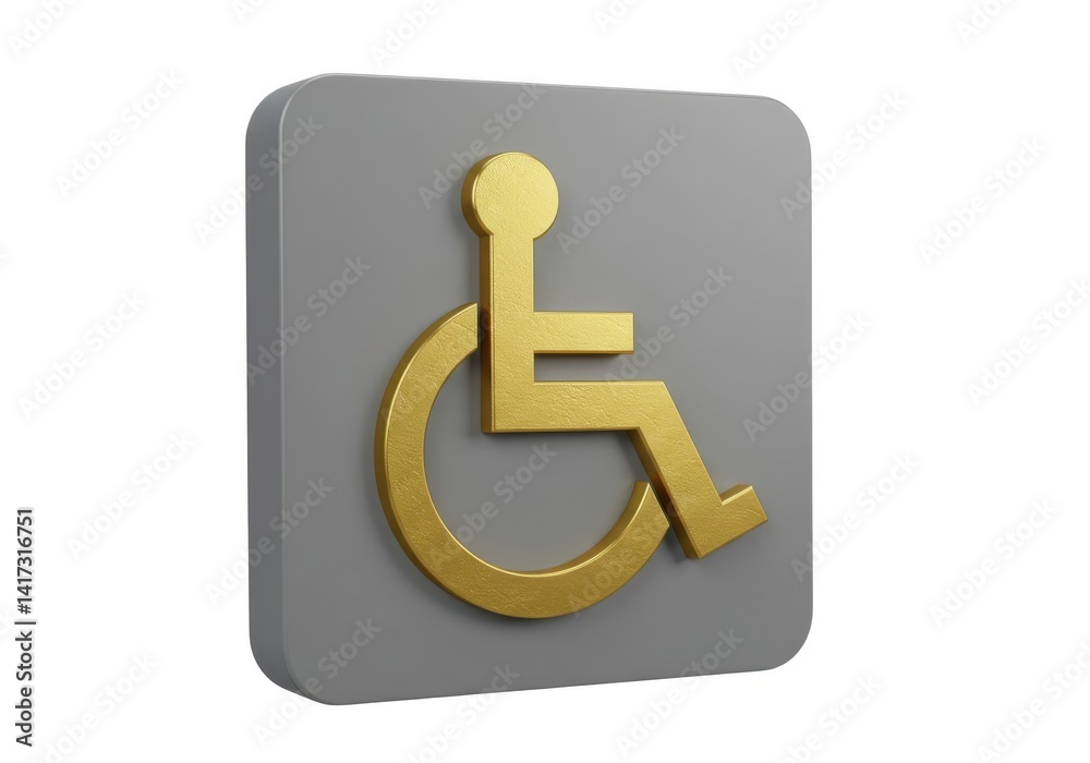 Handicap access symbol - accessibility signage isolated on white background Handicap access symbol - accessibility signage isolated on white background