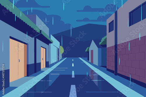 rainy-street-in-watercolor-anime-look