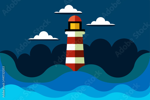 lighthouse and sea