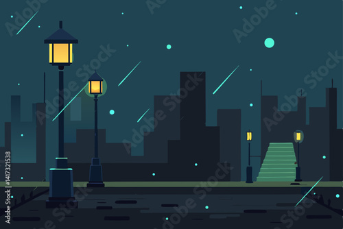 night city in the night