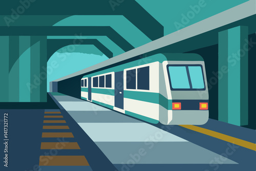 subway train in motion