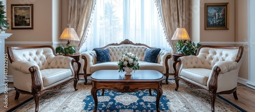 Classic Living Room with Elegant Furniture photo