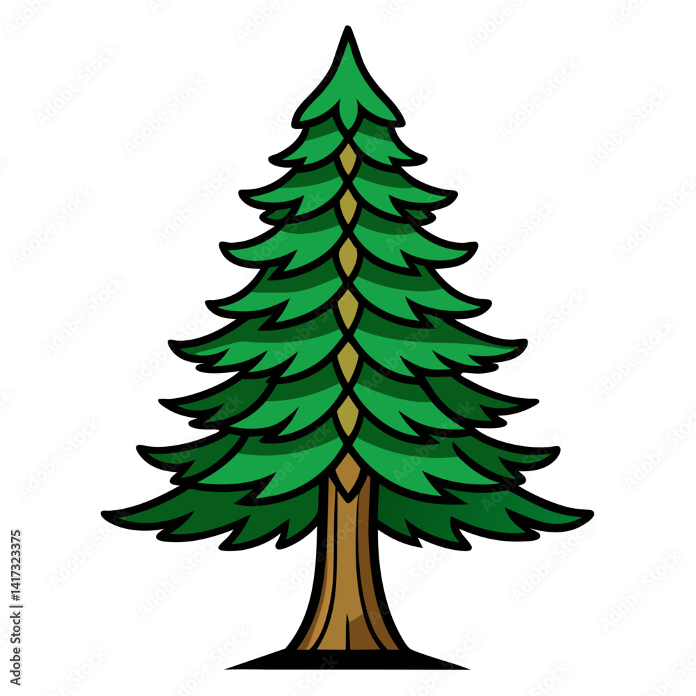 Elegant Australian Pine Tree Vector Illustration Elegant Australian Pine Tree Vector Illustration