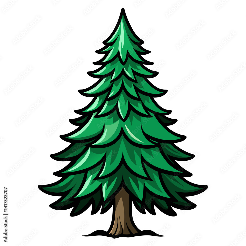 Stylish Balsam Fir Tree Vector Design Stylish Balsam Fir Tree Vector Design