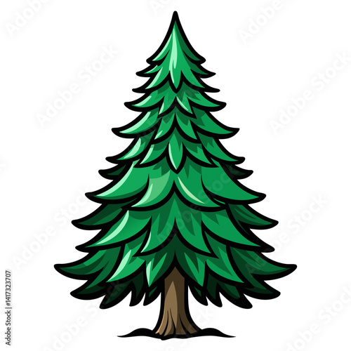  Stylish Balsam Fir Tree Vector Design