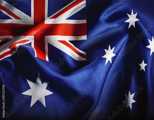 Obraz na płótnie australia flag in the wind