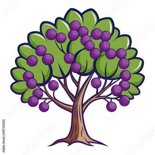  Artistic Beach Plum Tree Vector Design