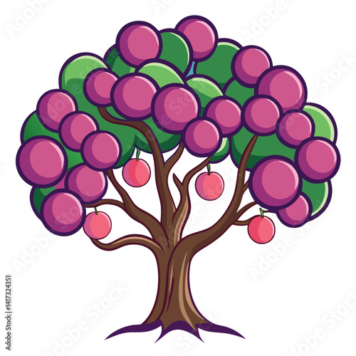  Bold Beach Plum Tree Illustration Design