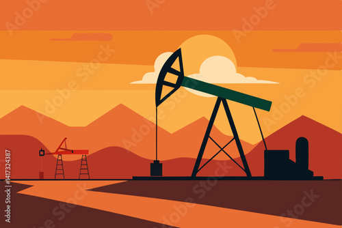 vector-silhouette-of-oil-pumpjack