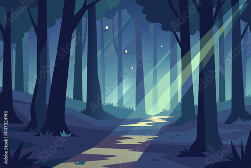 night in the forest