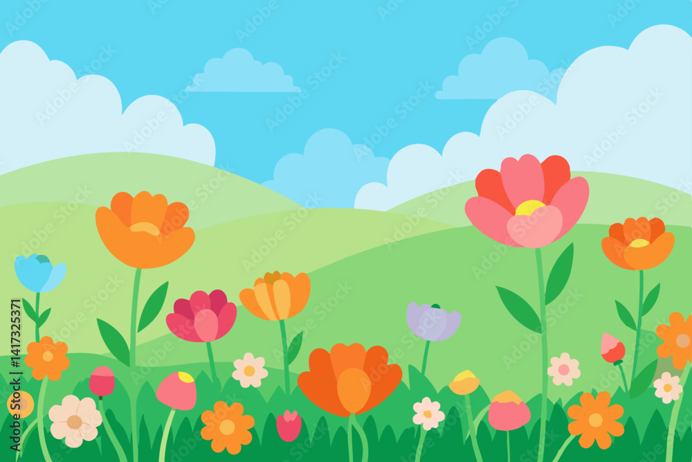 Fototapeta premium meadow with flowers