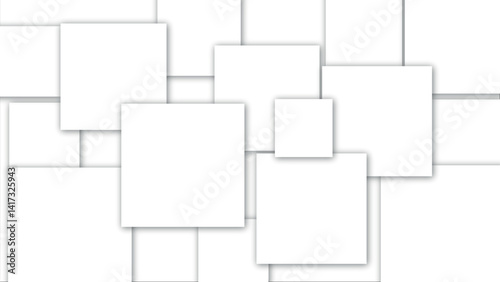 A clean and modern abstract design featuring a grid of interlocking white squares.