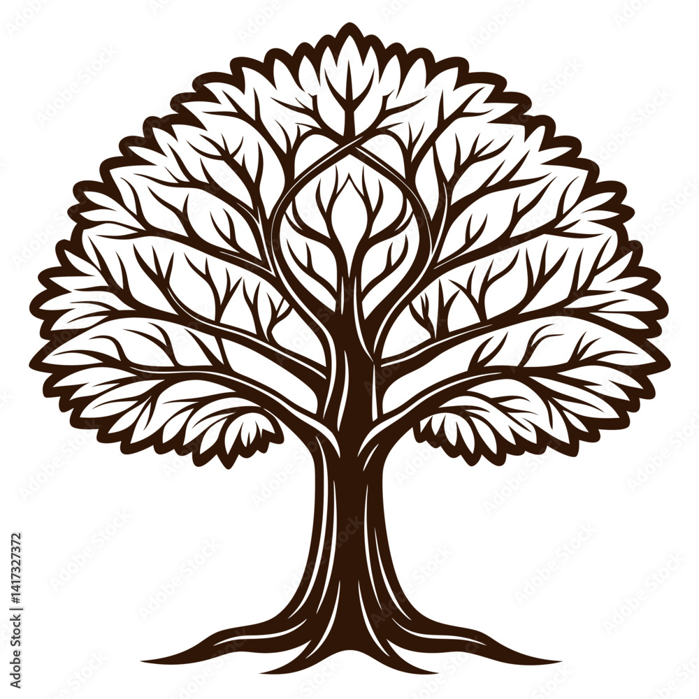 Obraz premium Creative Carob Tree Bold Design