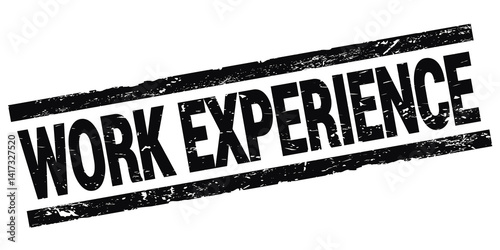 Obraz na płótnie WORK EXPERIENCE text on black rectangle stamp sign. w salonie