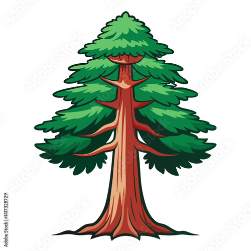  Stylish Coast Redwood Tree Design with Strong Outline