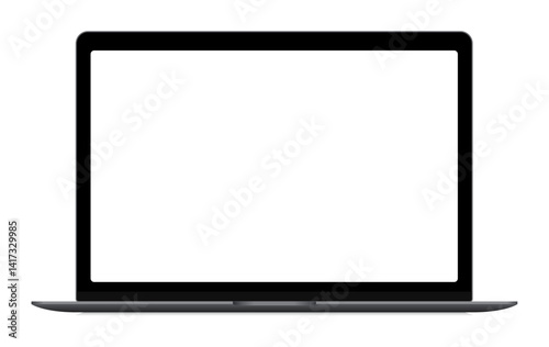 High-quality vector laptop mockup template, ideal for showcasing website designs, UI/UX projects, app interfaces, branding, and presentations in modern digital environments.