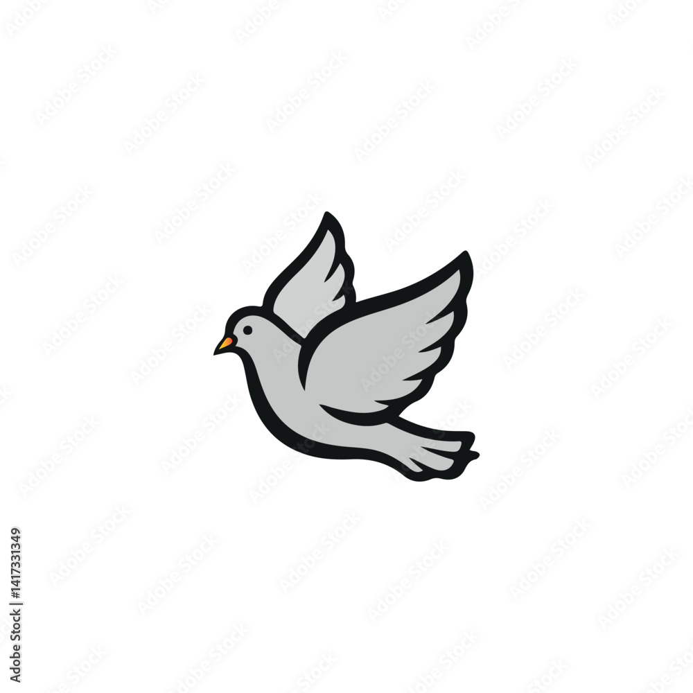 Obraz premium white dove on white background