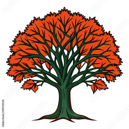  Charming Elm Tree Design on White Background