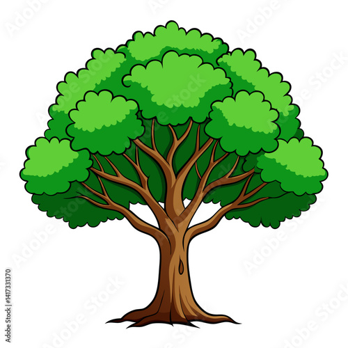  Artistic Elm Tree Graphic on White Background