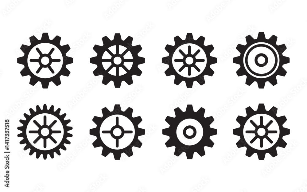Collection of Gear Icons Collection of Gear Icons