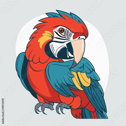 illustration of a macaw