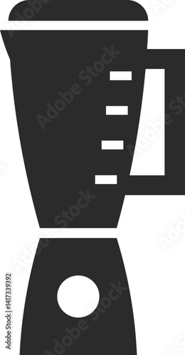 classic blender kitchenware icon in dark grey and clear background, editable vector illustration