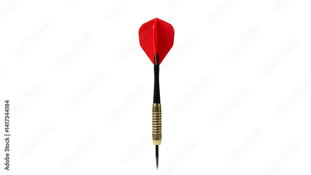 Precision Dart with Yellow Fletching on Transparent Background Precision Dart with Yellow Fletching on Transparent Background