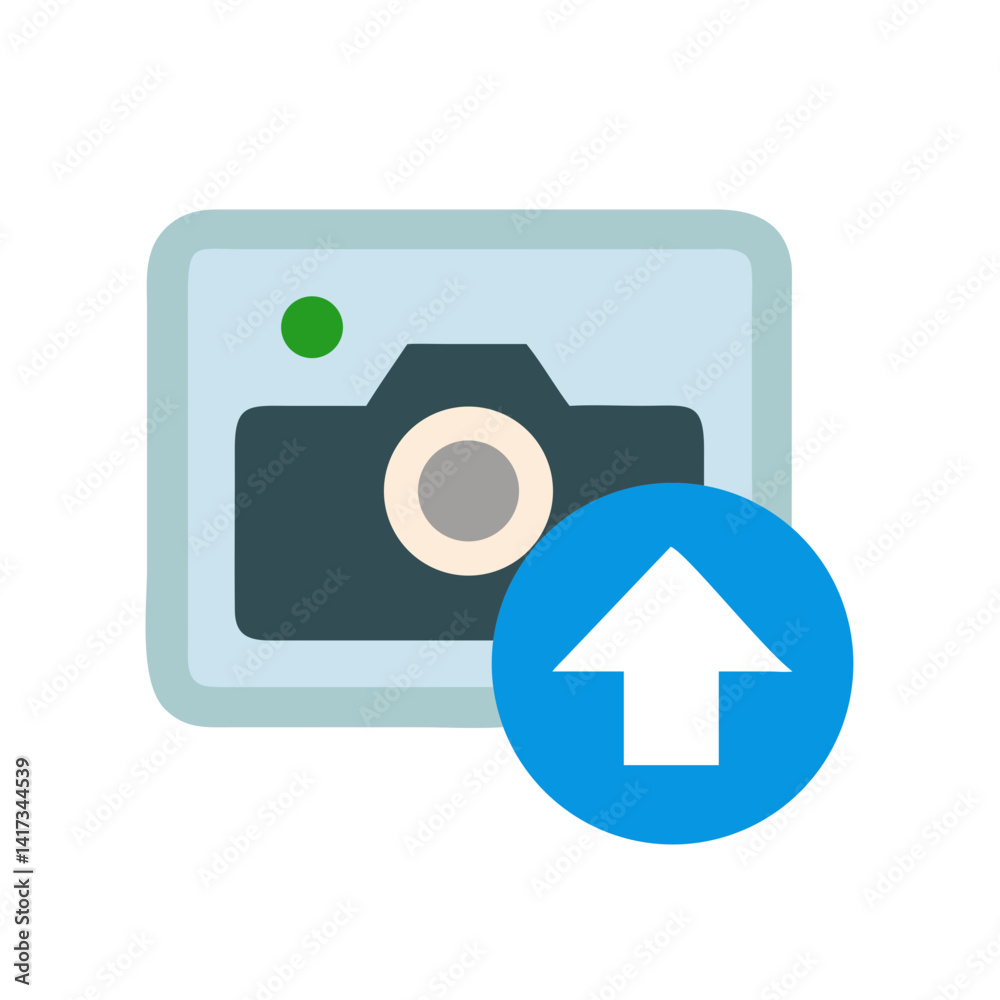 Image Upload with Camera Icon Representing Photo Sharing and Digital Media Submission Image Upload with Camera Icon Representing Photo Sharing and Digital Media Submission