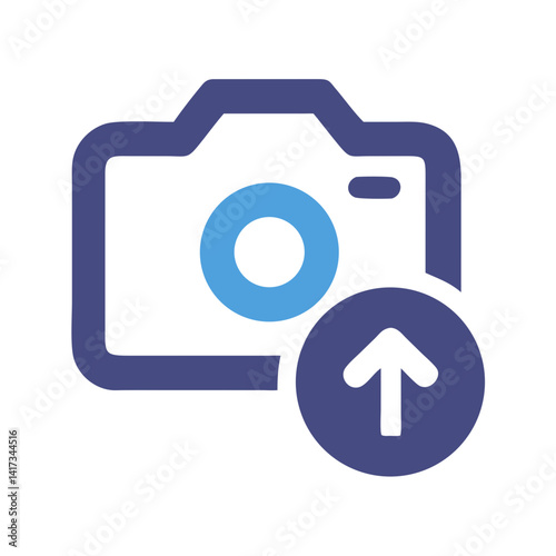 Image Upload with Camera Icon Representing Photo Sharing and Digital Media Submission
