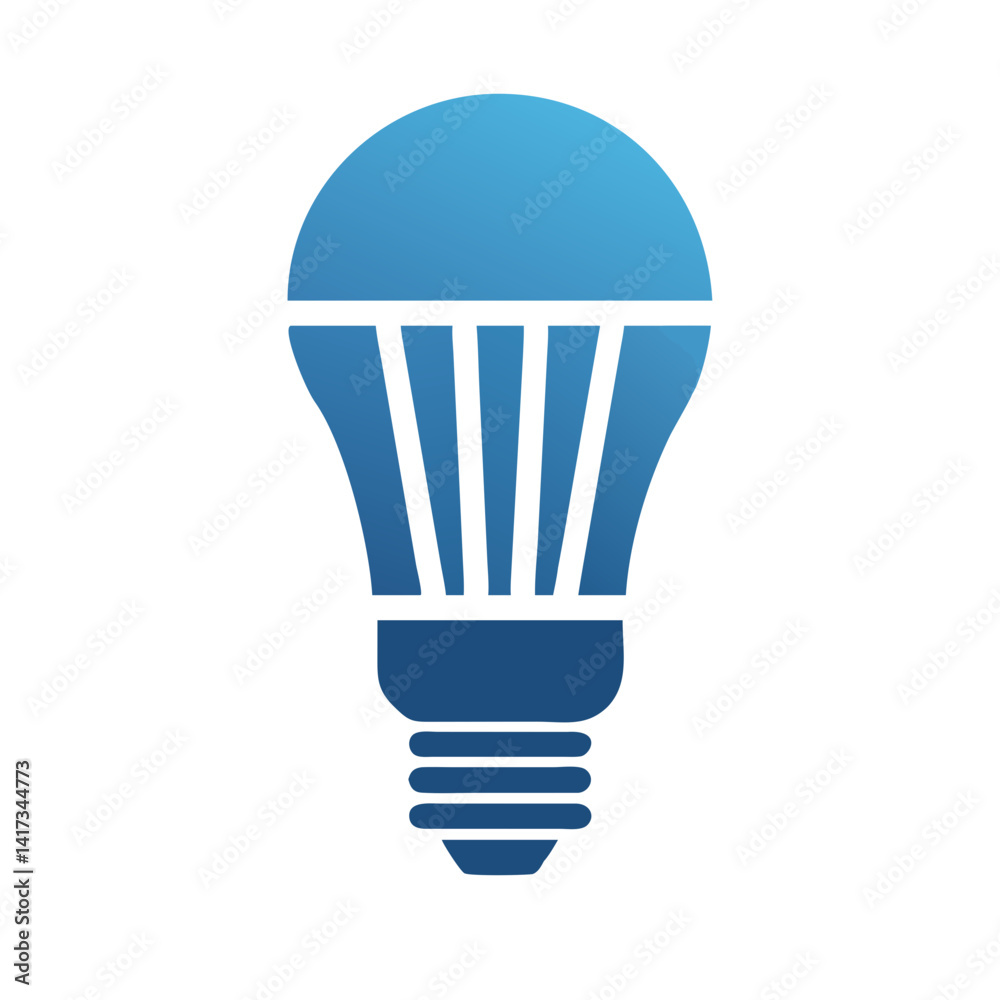 LED Bulb Icon Representing Energy-Efficient Lighting and Modern Illumination Technology LED Bulb Icon Representing Energy-Efficient Lighting and Modern Illumination Technology