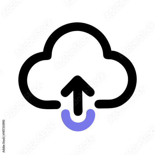 Cloud upload icon representing data storage and online backup services