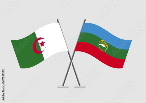 Algeria and Karachay-Cherkessia vector flags shown in diplomatic context