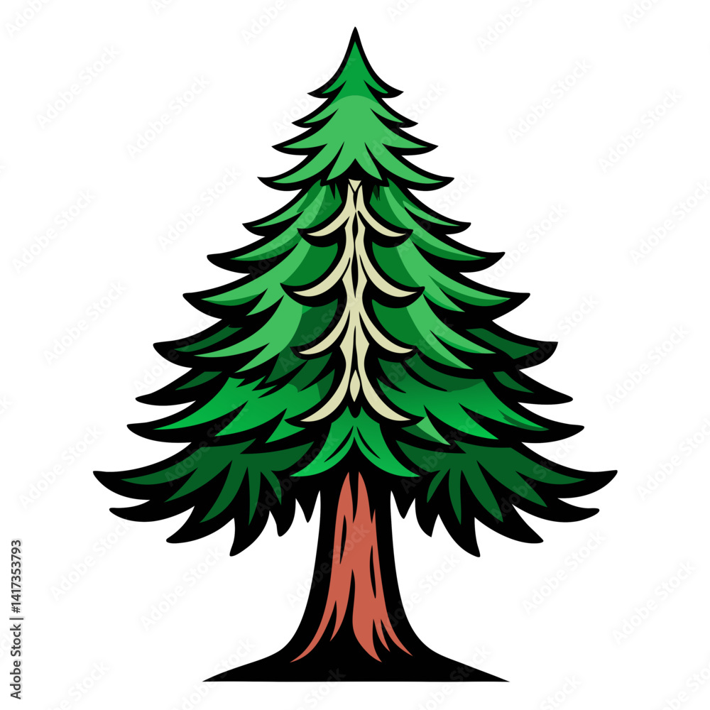 Obraz premium Vivid Screw Pine Tree Illustration