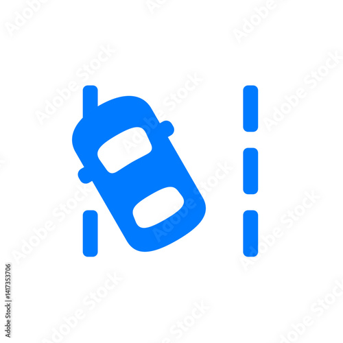 Filled Car Lane Departure Left