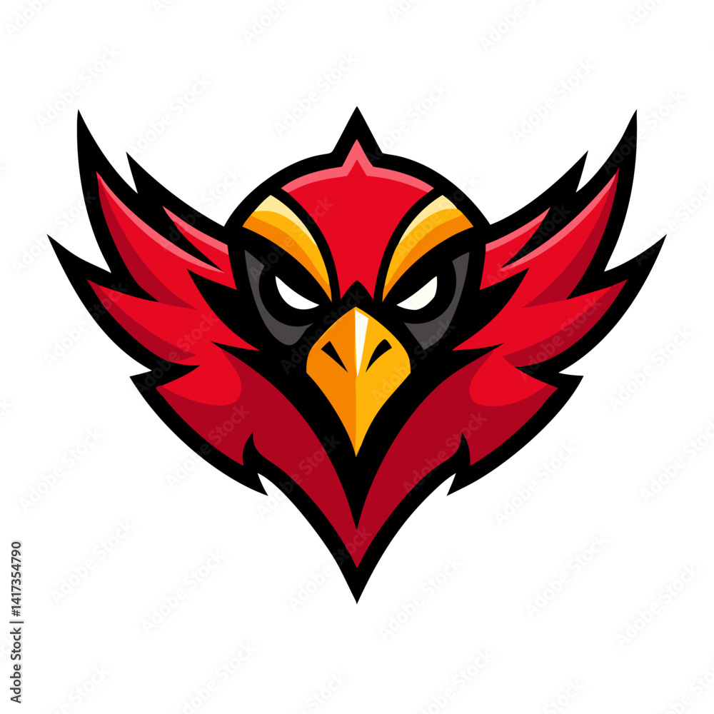 Fototapeta premium This is a bold and fierce bird for sports teams, clubs, gaming avatars, or merchandise branding and logo.