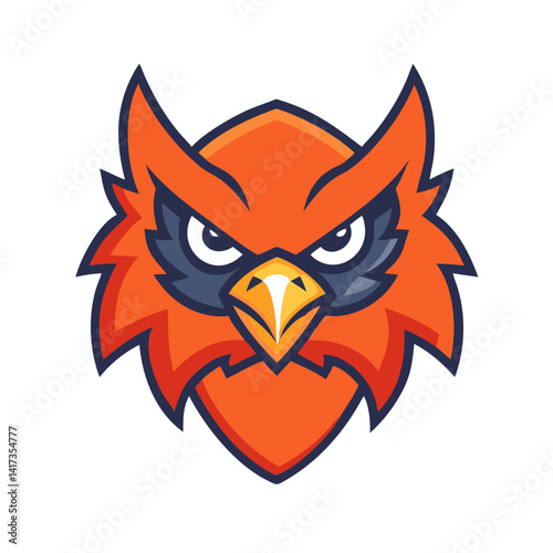 This is a bold and fierce bird  for sports teams, clubs, gaming avatars, or merchandise branding and logo.