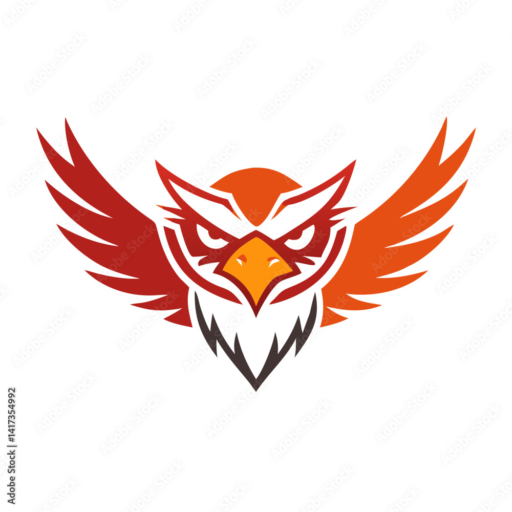 Fototapeta premium This is a bold and fierce bird for sports teams, clubs, gaming avatars, or merchandise branding and logo.
