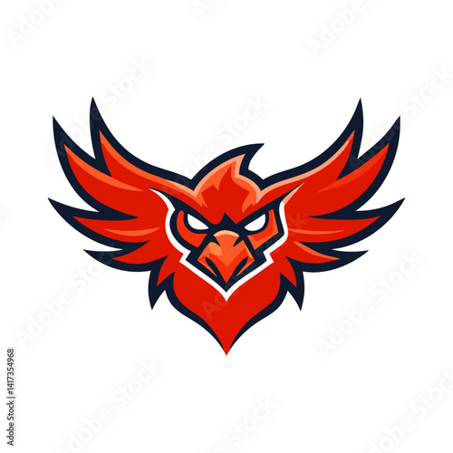 This is a bold and fierce bird  for sports teams, clubs, gaming avatars, or merchandise branding and logo.
