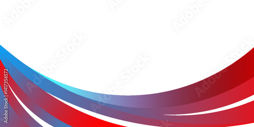 Curved abstract vector background with dynamic red, purple, and blue gradient swooshes over a white backdrop, perfect for modern design or business use