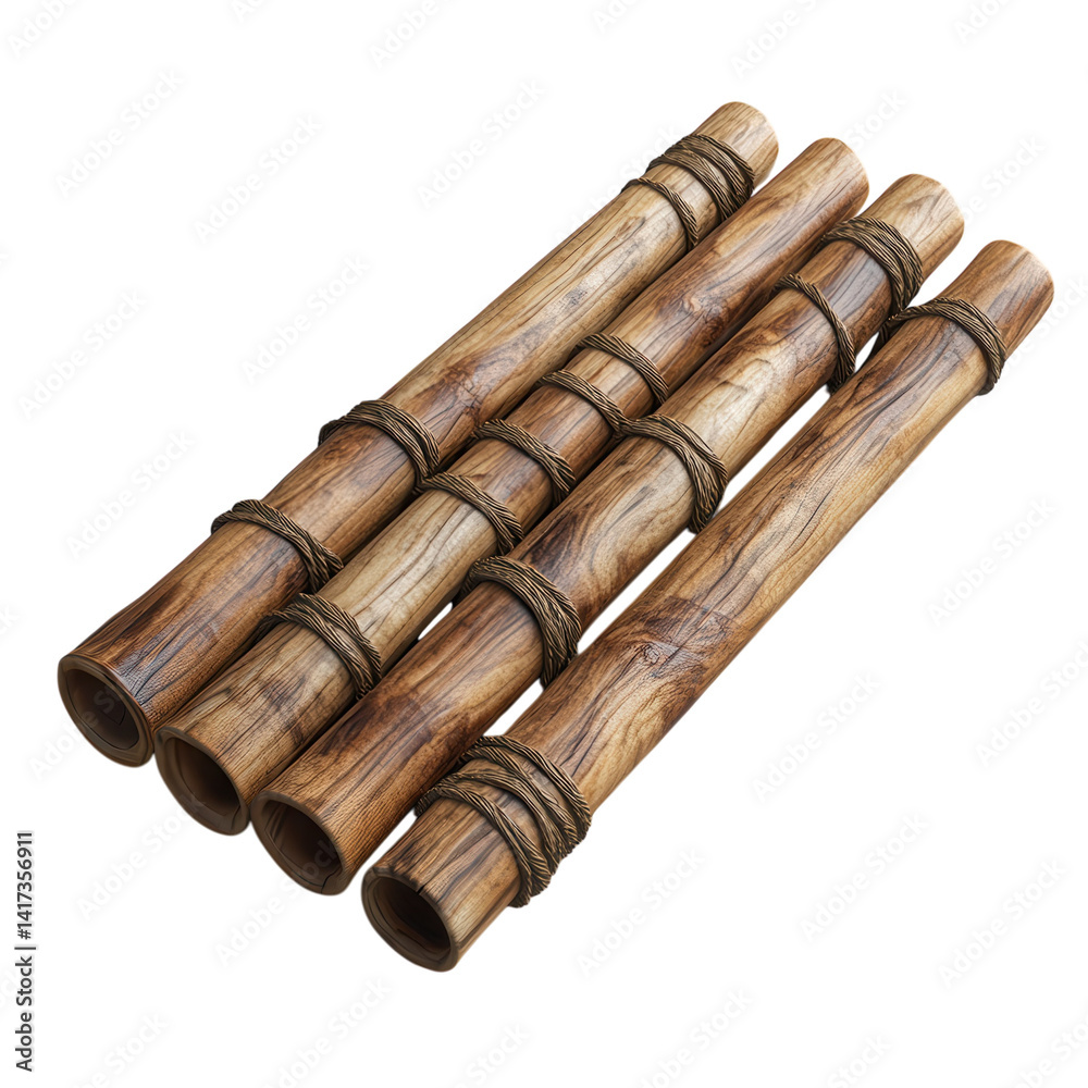 Unique handmade bamboo flutes displayed in natural lighting highlight the artistry and craftsmanship of traditional music tools on transparent background Unique handmade bamboo flutes displayed in natural lighting highlight the artistry and craftsmanship of traditional music tools on transparent background