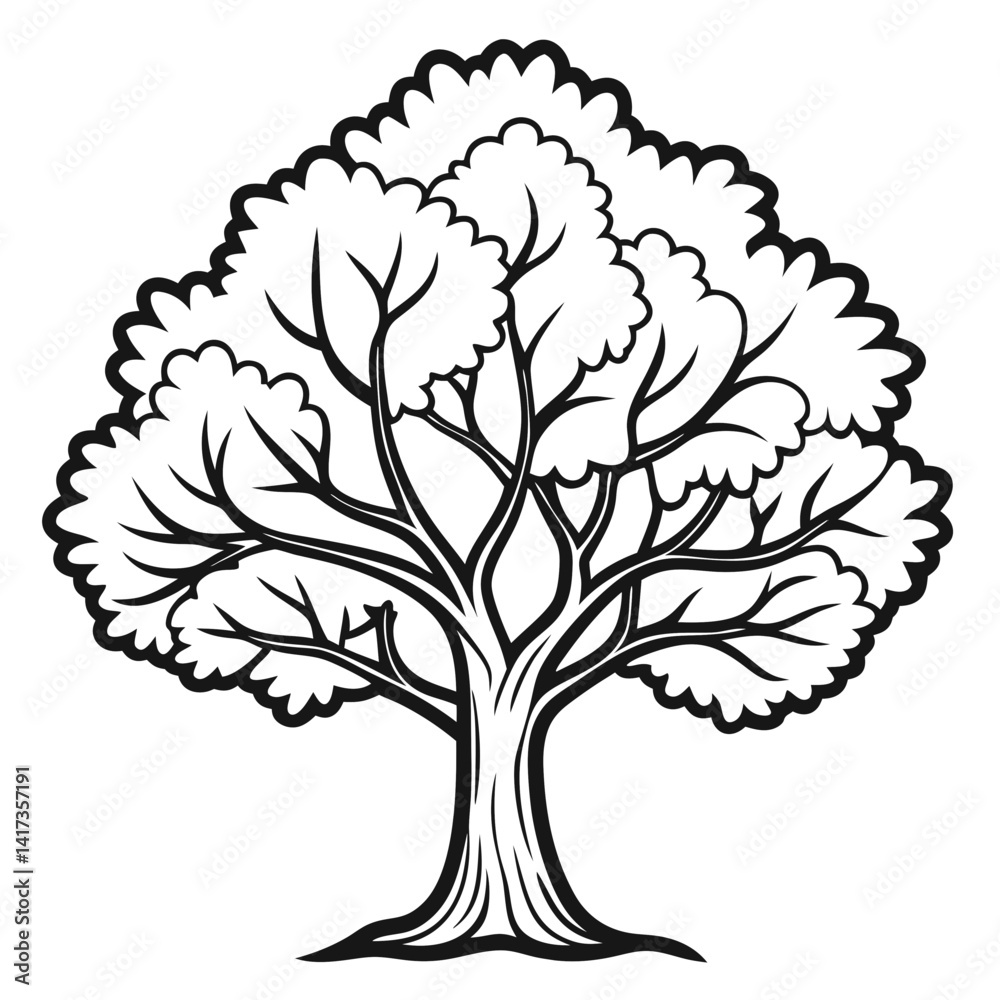 Obraz premium Elegant Slippery Elm Tree Artwork