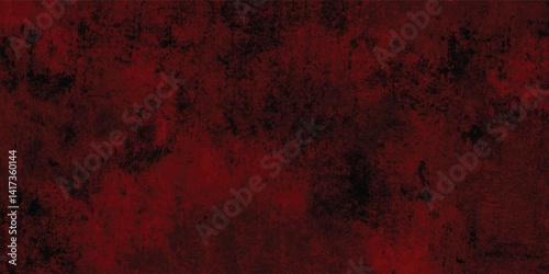 Atmospheric Red Grunge Texture with Ink and Paint Smears

