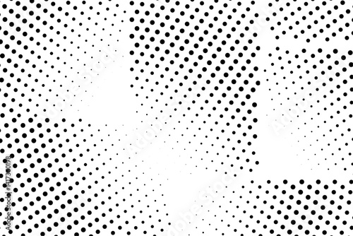 Halftone noise grain gradient texture background with dots. Abstract sand, grain, grunge stipple effect. Dotwork gradient halftone pattern. Vector illustration