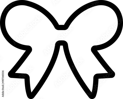 Bow tie icon. Vector for apps or website Isolated on transparent background bow ribbon element