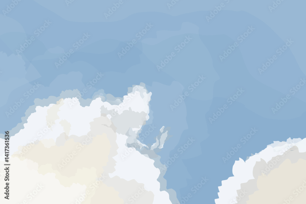 Obraz premium abstract illustration of cloudy blue sky in summer