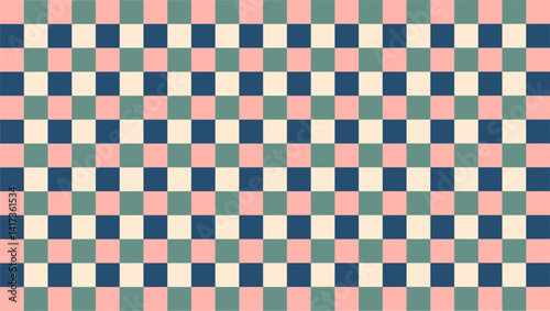 Turn dull walls into artistic masterpieces with gingham pastel wallpaper backgrounds.
