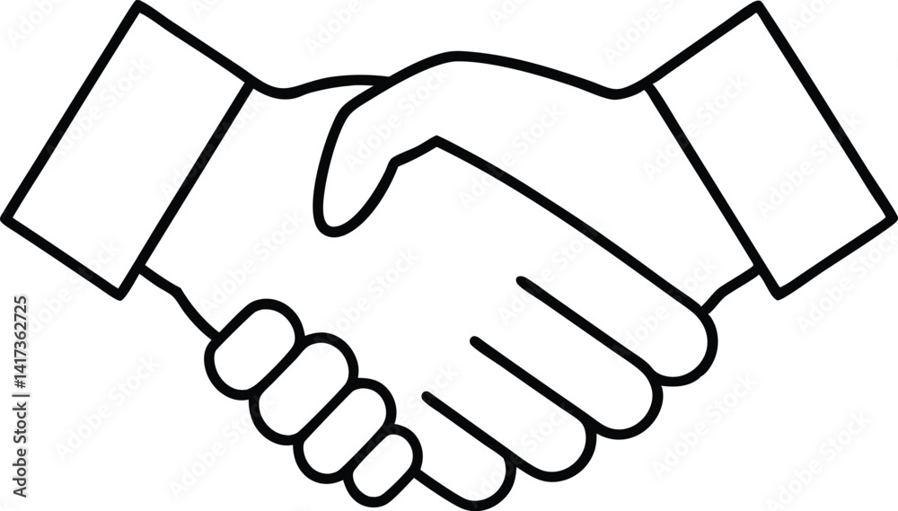 Hand Shake line art vector, Hand Shake silhouette Vector, Handshake icon. Vector illustration Hand Shake line art vector, Hand Shake silhouette Vector, Handshake icon. Vector illustration