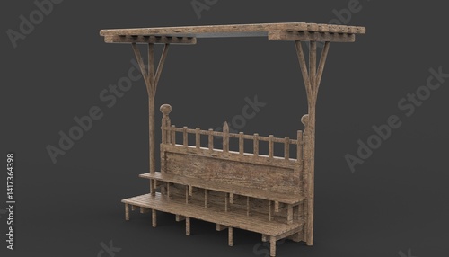 wooden bleacher tribune